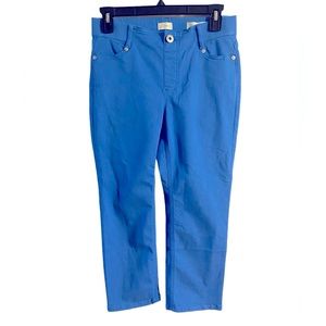 J Jill Blue High Rise Cropped Jeans